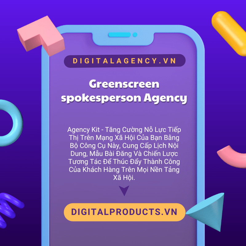 Bộ mẫu dịch vụ Greenscreen spokesperson Agency